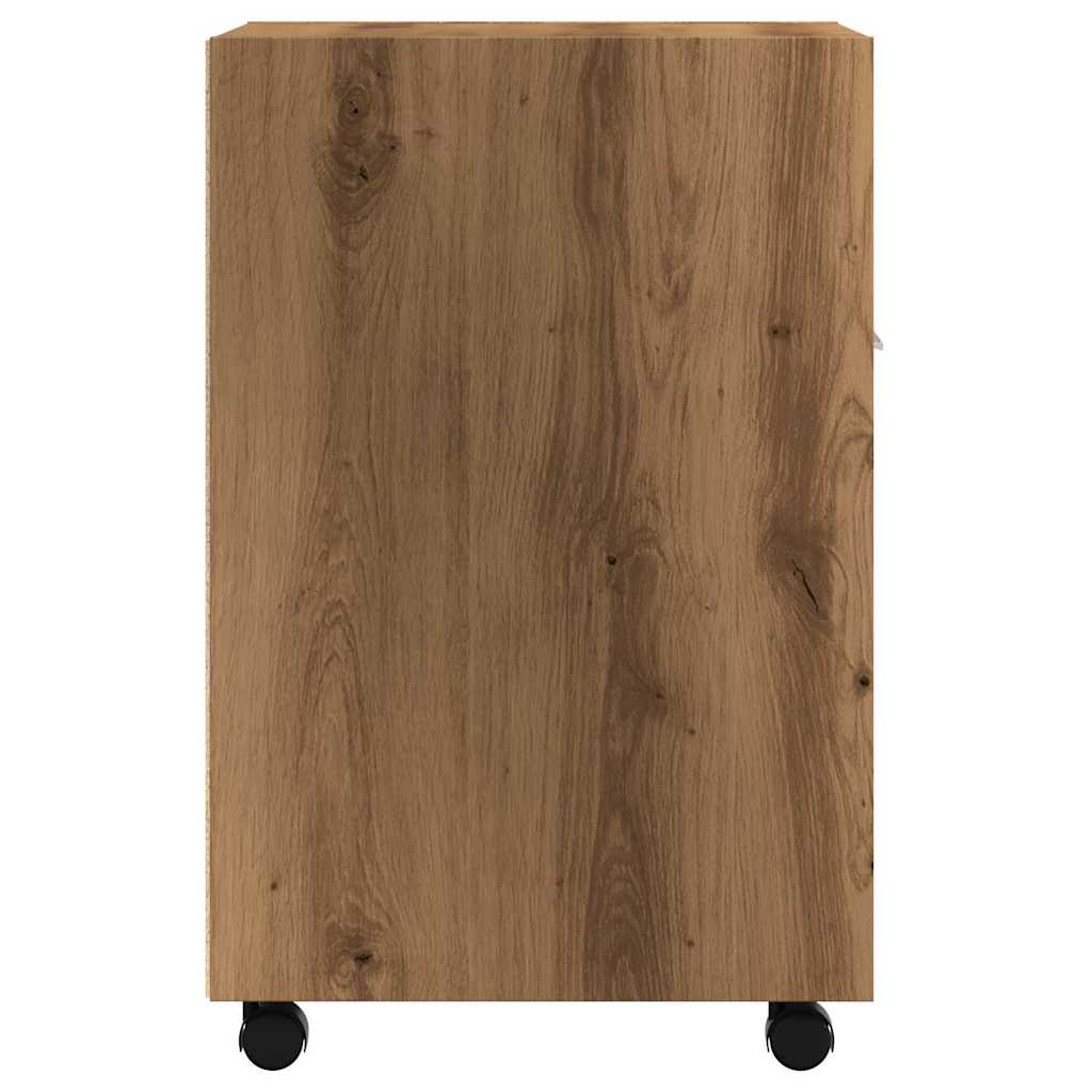 Cabinet with Wheels Artisan Oak 33x38x60 cm Engineered Wood