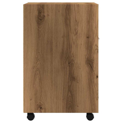 Cabinet with Wheels Artisan Oak 33x38x60 cm Engineered Wood