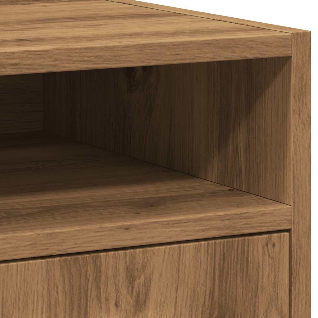 Cabinet with Wheels Artisan Oak 33x38x60 cm Engineered Wood