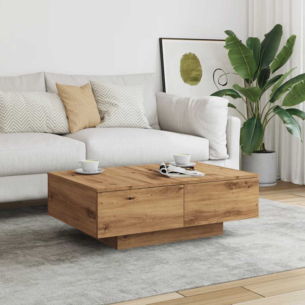 Coffee Table Artisan Oak 90x60x31 cm Engineered Wood