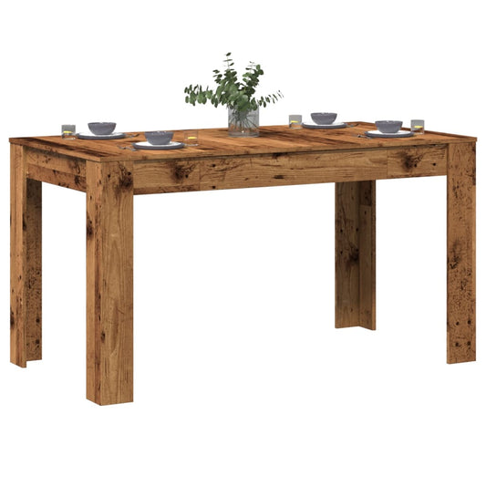 Dining Table Old Wood 140x74.5x76 cm Engineered Wood