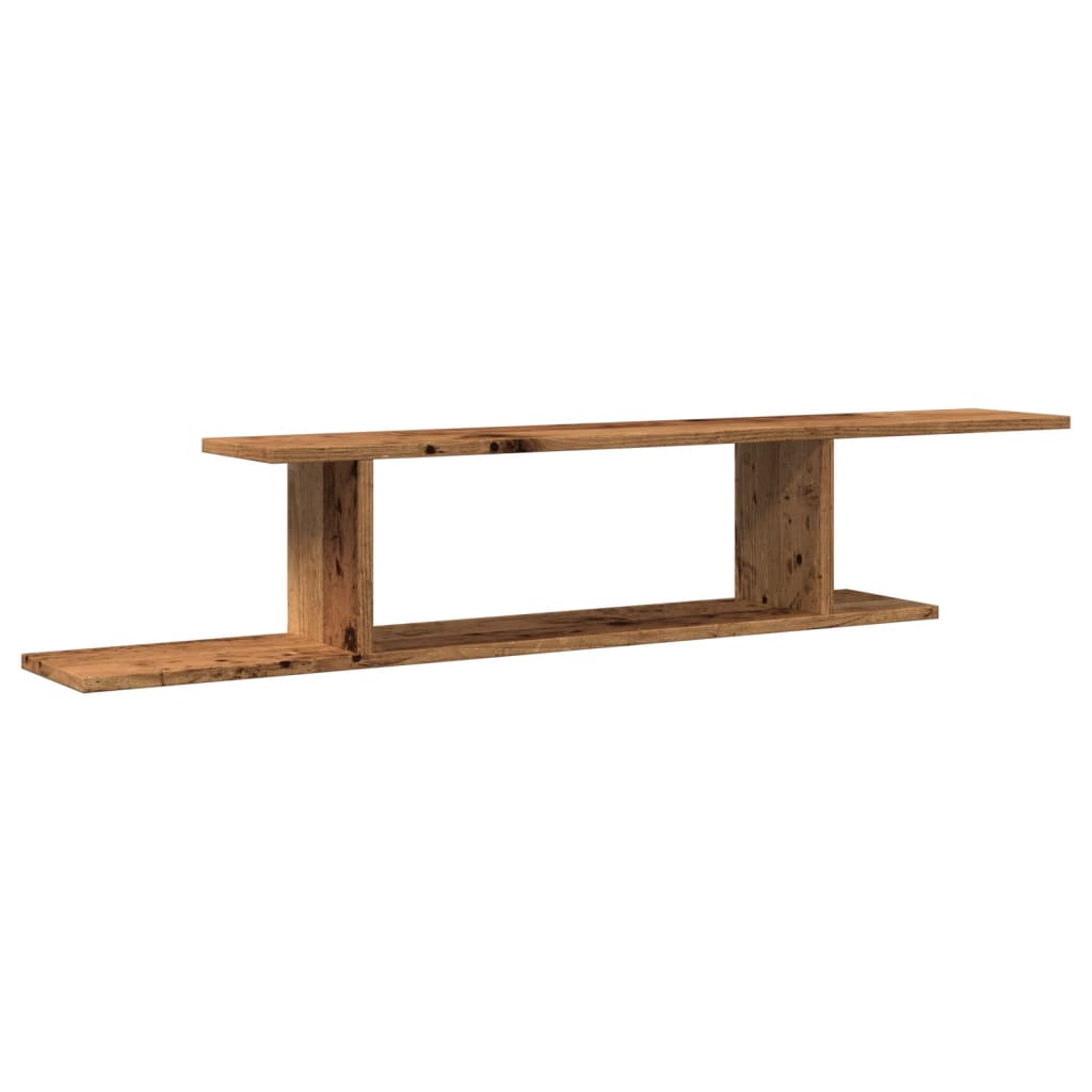 Wall-Mounted TV Shelf Old Wood 125x18x23 cm Engineered Wood