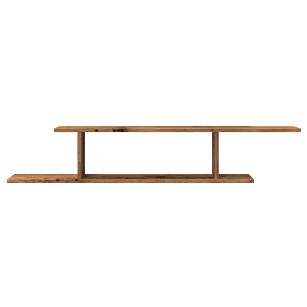 Wall-Mounted TV Shelf Old Wood 125x18x23 cm Engineered Wood