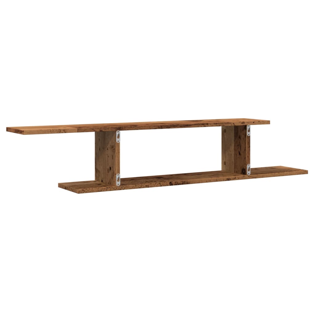 Wall-Mounted TV Shelf Old Wood 125x18x23 cm Engineered Wood