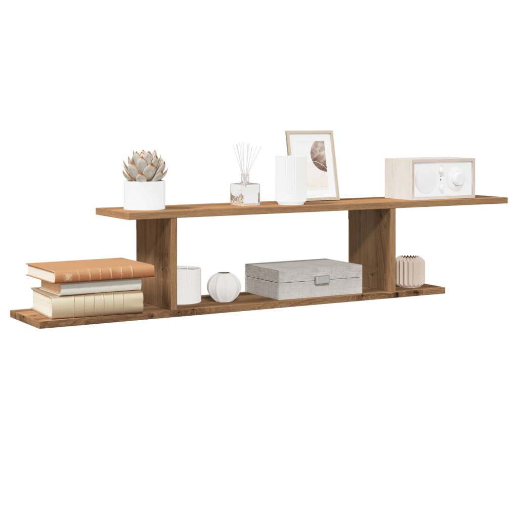 Wall-Mounted TV Shelf Artisan Oak 125x18x23 cm Engineered Wood