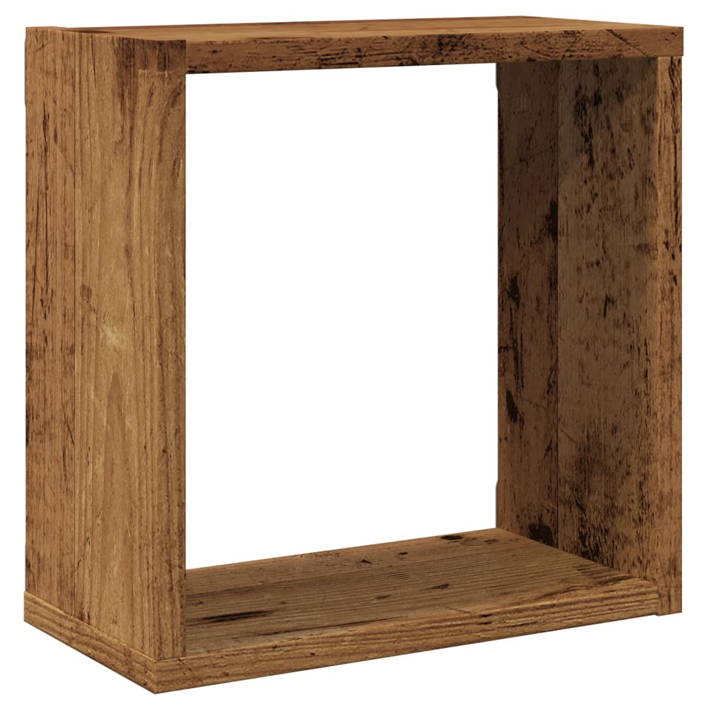 Wall Cube Shelves 2 pcs Old Wood 30x15x30 cm Engineered Wood