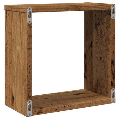 Wall Cube Shelves 2 pcs Old Wood 30x15x30 cm Engineered Wood