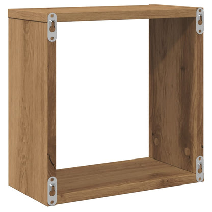 Wall Cube Shelves 4 pcs Artisan Oak 30x15x30 cm Engineered Wood