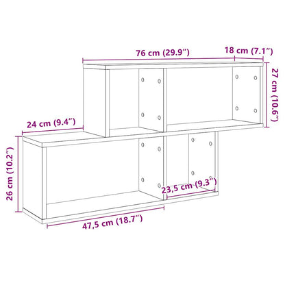 Wall Shelf Old Wood 100x18x53 cm Engineered Wood