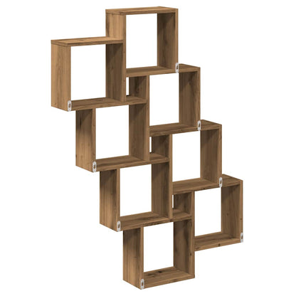 Wall Cube Shelf Artisan Oak 90x15x119.5 cm Engineered Wood