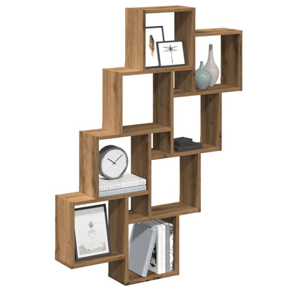 Wall Cube Shelf Artisan Oak 90x15x119.5 cm Engineered Wood