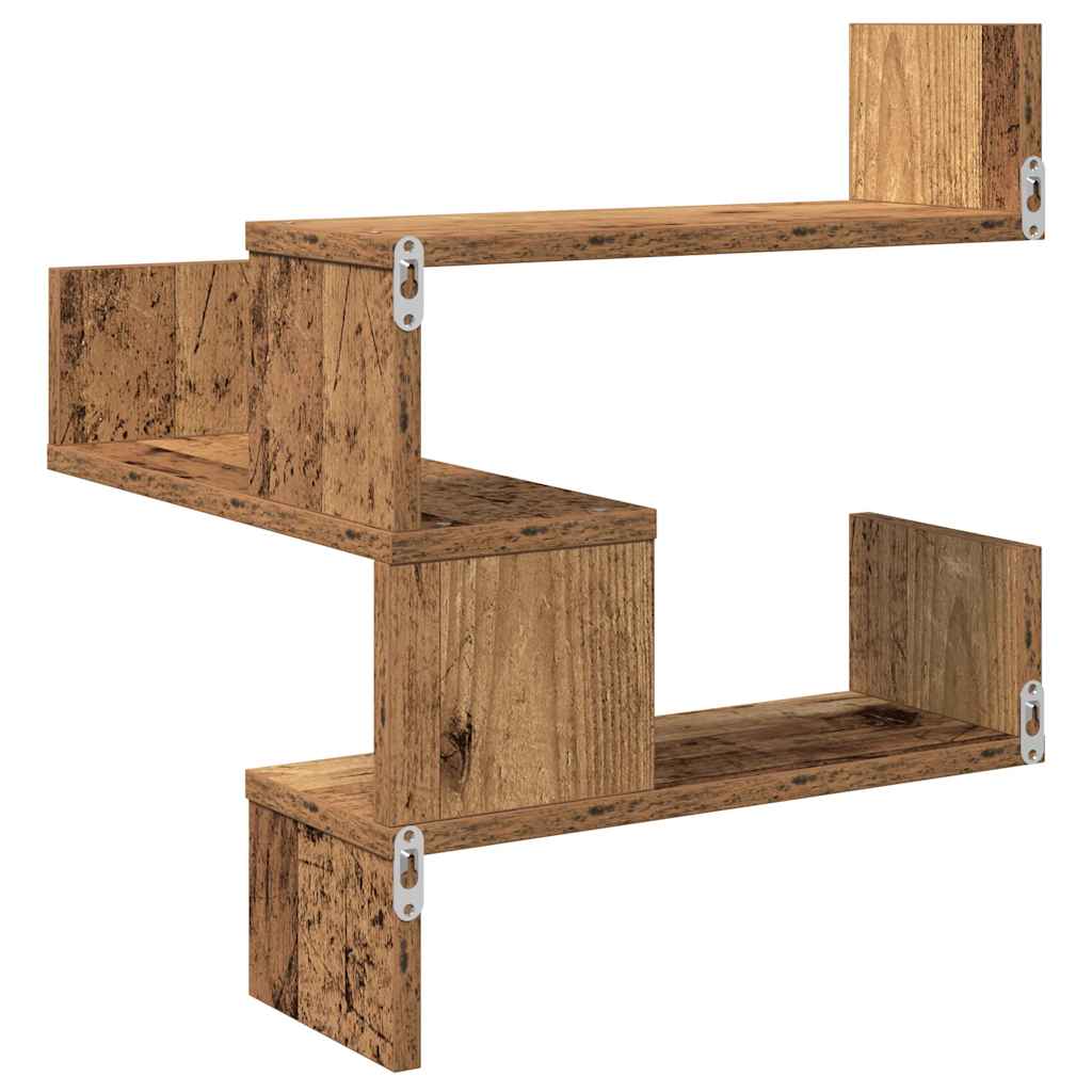 Wall Corner Shelf Old Wood 40x40x49.5 cm Engineered Wood