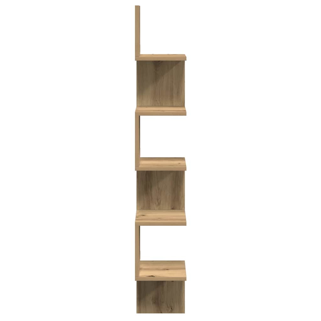 Wall Corner Shelf Artisan Oak 20x20x127.5 cm Engineered Wood