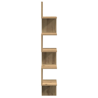 Wall Corner Shelf Artisan Oak 20x20x127.5 cm Engineered Wood