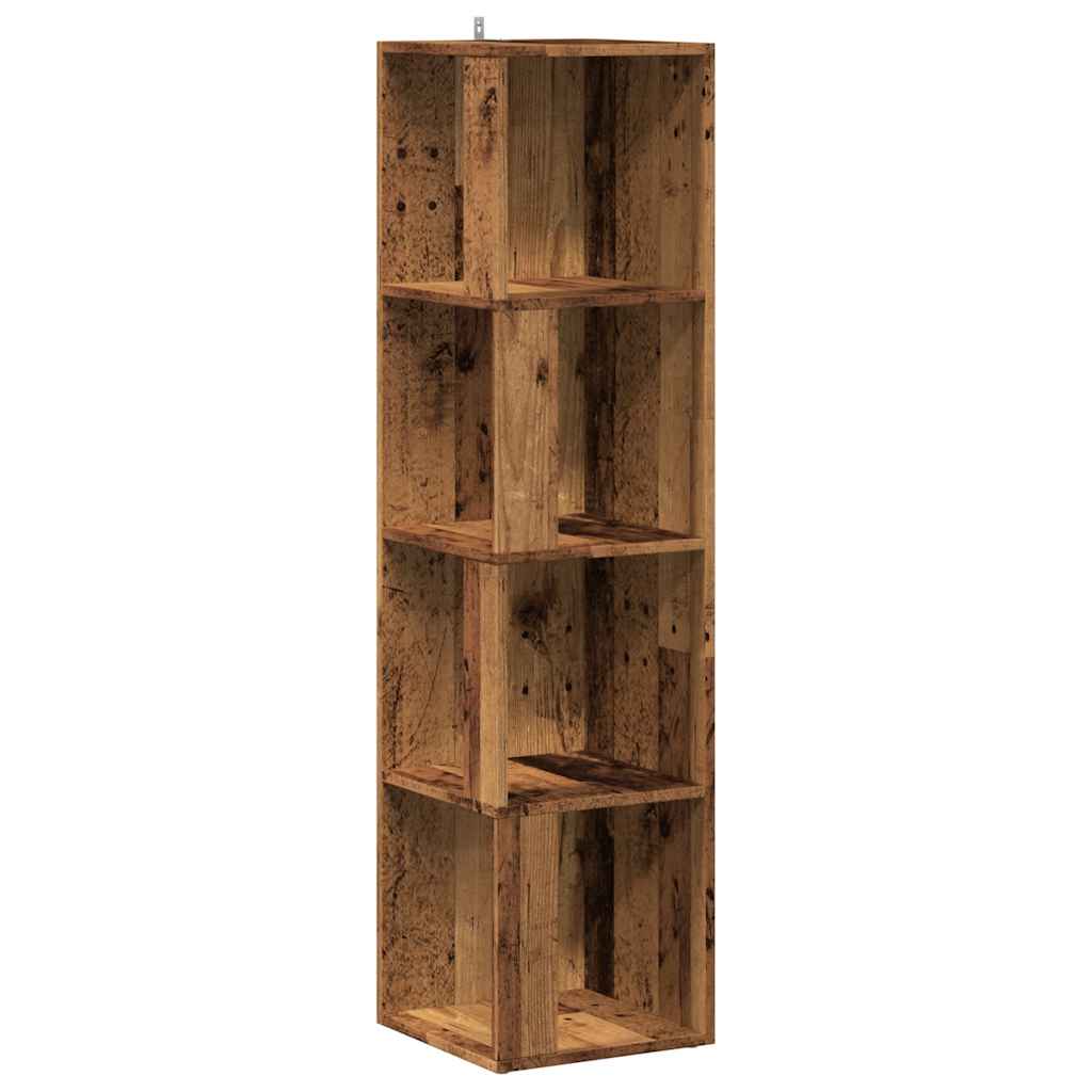 Corner Cabinet Old Wood 33x33x132 cm Engineered Wood