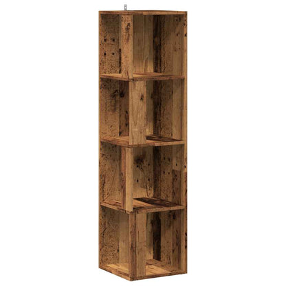 Corner Cabinet Old Wood 33x33x132 cm Engineered Wood