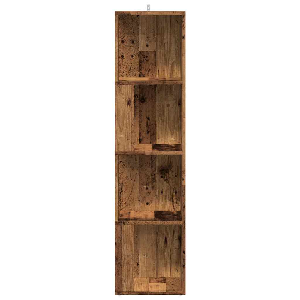 Corner Cabinet Old Wood 33x33x132 cm Engineered Wood