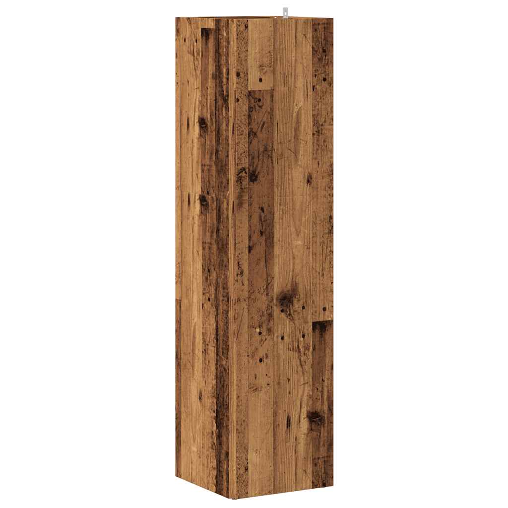 Corner Cabinet Old Wood 33x33x132 cm Engineered Wood