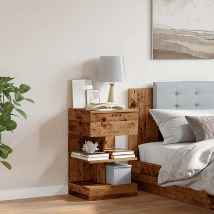 Bedside Cabinet Old Wood 40x35x65 cm Engineered Wood