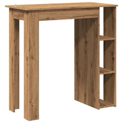 Bar Table with Shelf Artisan Oak 102x50x103.5 cm Engineered Wood