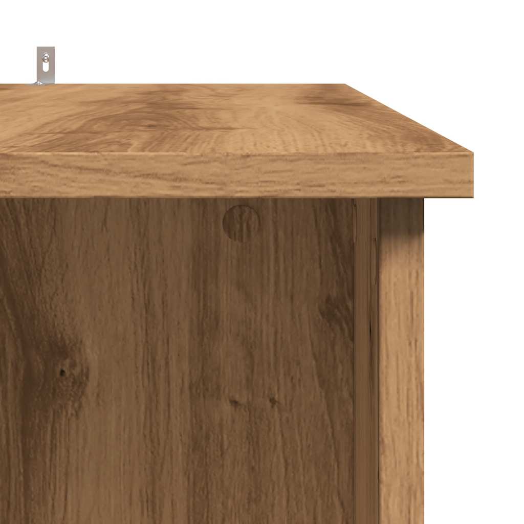 Bar Table with Shelf Artisan Oak 102x50x103.5 cm Engineered Wood