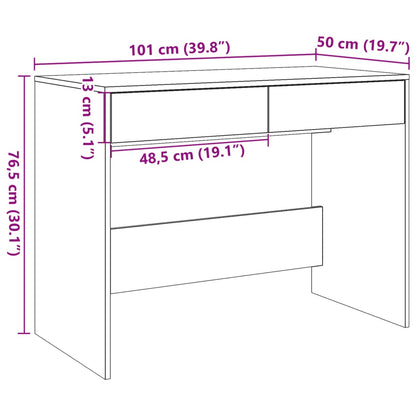 Desk Artisan Oak 101x50x76.5 cm Engineered Wood