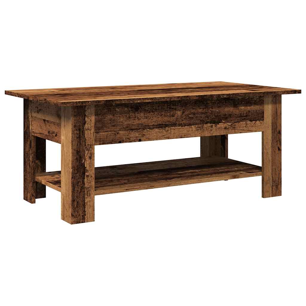 Coffee Table Old Wood 102x55x42 cm Engineered Wood