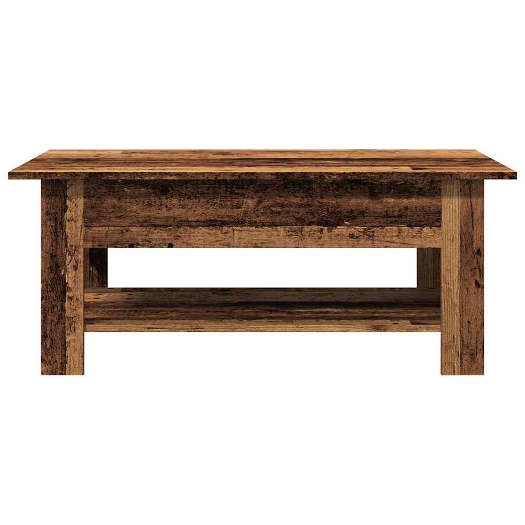 Coffee Table Old Wood 102x55x42 cm Engineered Wood