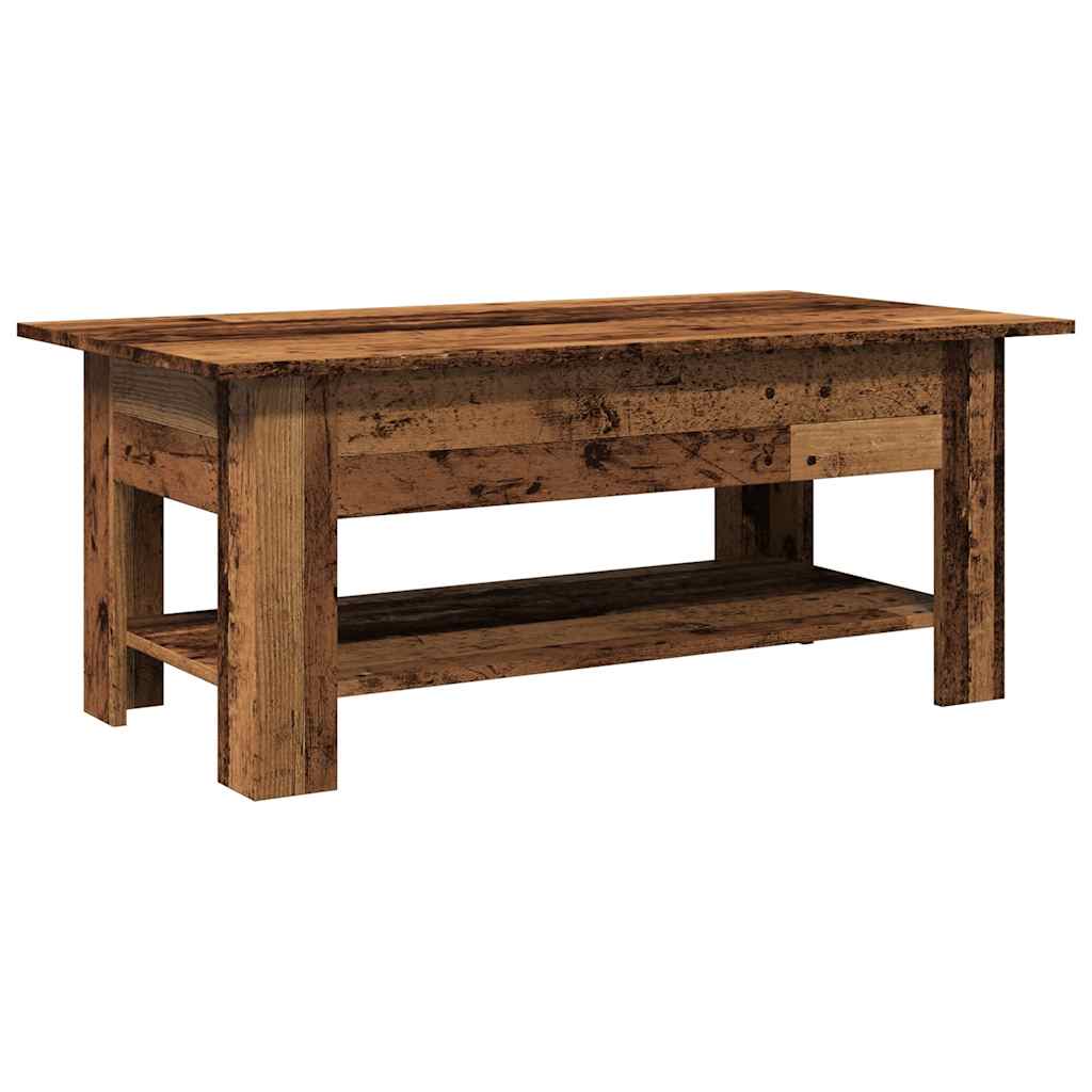 Coffee Table Old Wood 102x55x42 cm Engineered Wood