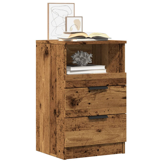 Bedside Cabinets 2 pcs Old Wood 40x36x65 cm Engineered Wood