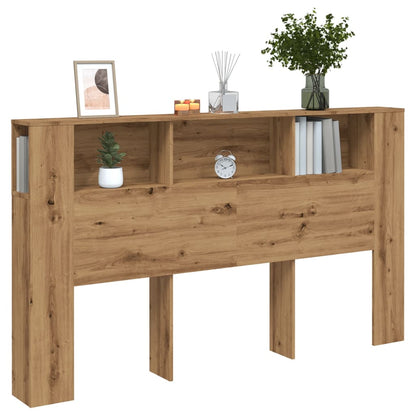 Headboard Cabinet Artisian Oak 180x18.5x102.5 cm Engineered Wood