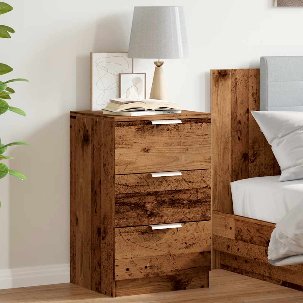 Bedside Cabinets 2 pcs Old Wood 40x36x65 cm Engineered Wood