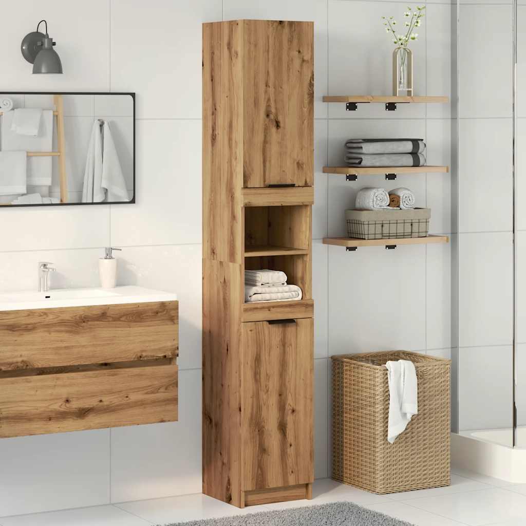 Bathroom Cabinet Artisan Oak 32x34x188.5 cm Engineered Wood