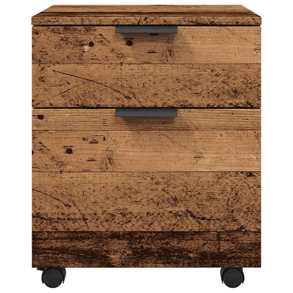 Mobile File Cabinet with Wheels Old Wood 45x38x54 cm Engineered Wood