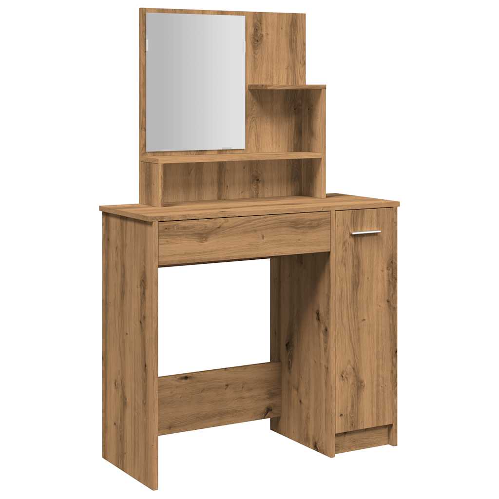 Dressing Table with Mirror Artisan Oak 74.5x40x141 cm