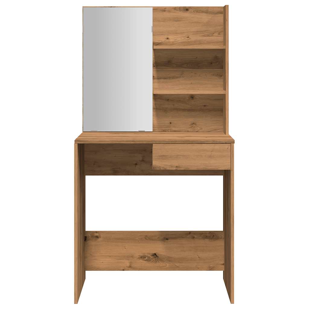 Dressing Table with Mirror Artisan Oak 74.5x40x141 cm