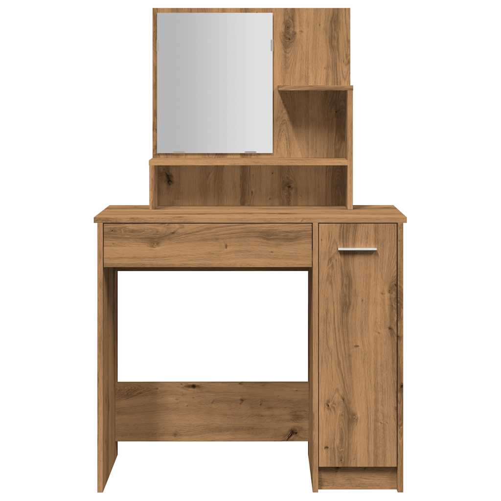 Dressing Table with Mirror Artisan Oak 86.5x35x136 cm