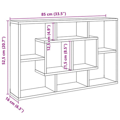 Wall Shelf Artisan Oak 85x16x52.5 cm Engineered Wood