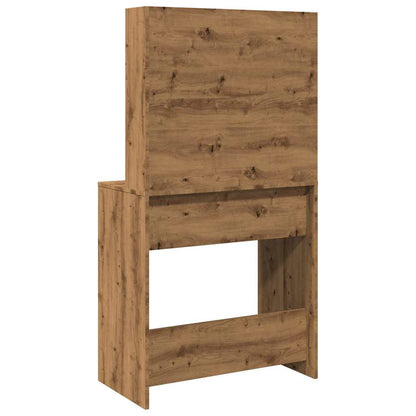 Dressing Table with LED Artisan Oak 74.5x40x141 cm