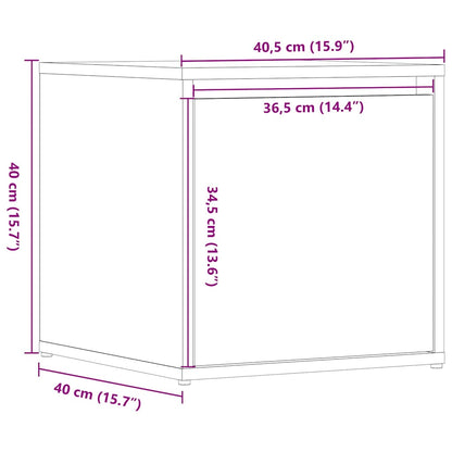 Box Drawer Old Wood 40.5x40x40 cm Engineered Wood