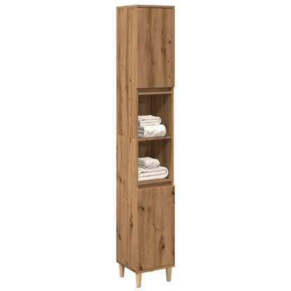 Bathroom Cabinet Artisan Oak 30x30x190 cm Engineered Wood