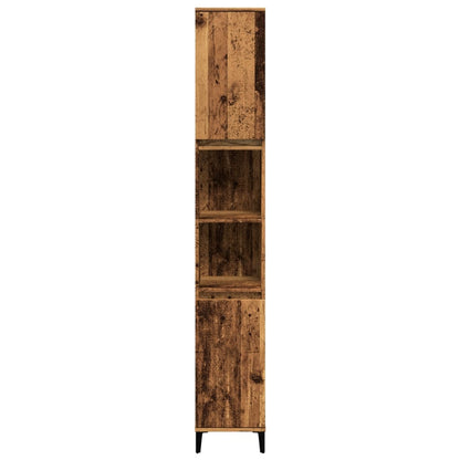 Bathroom Cabinet Old Wood 30x30x190 cm Engineered Wood