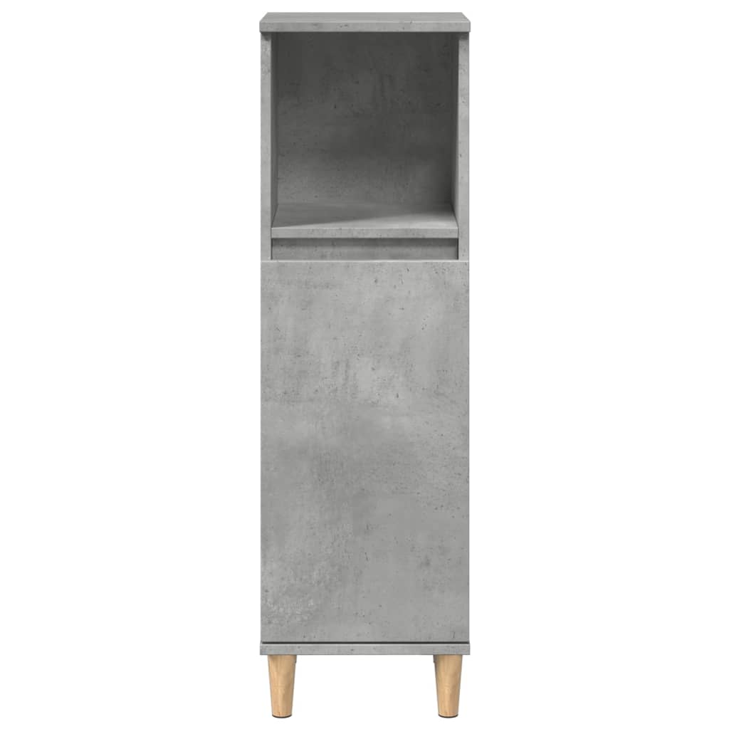 Bathroom Cabinet Concrete Grey 30x30x100 cm Engineered Wood