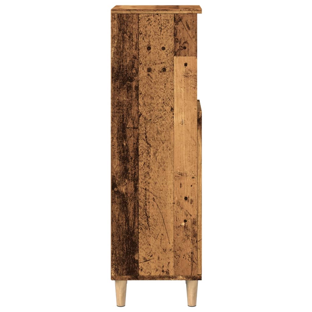 Bathroom Cabinet Old Wood 30x30x100 cm Engineered Wood