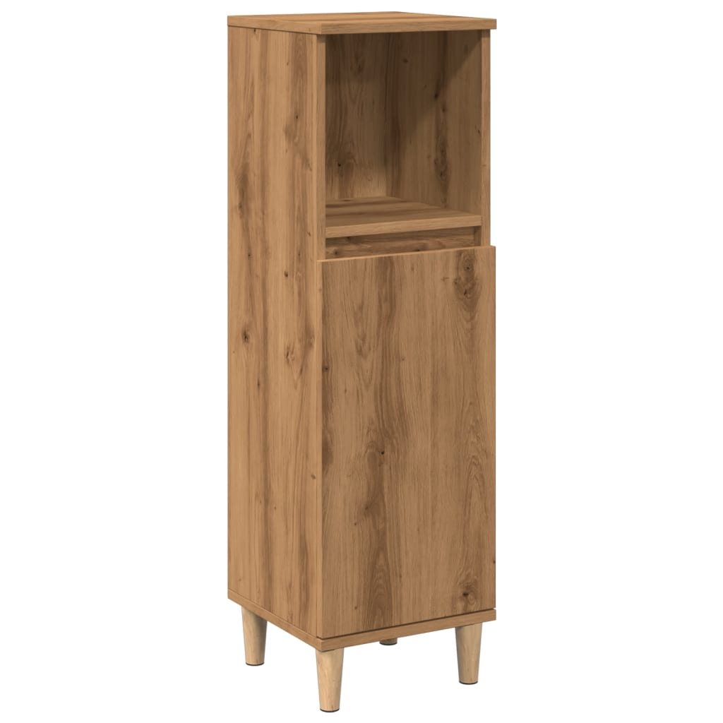 Bathroom Cabinet Artisan Oak 30x30x100 cm Engineered Wood