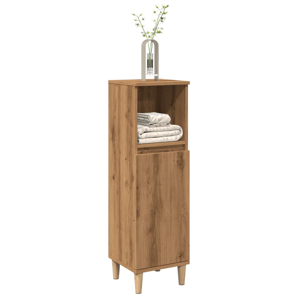 Bathroom Cabinet Artisan Oak 30x30x100 cm Engineered Wood