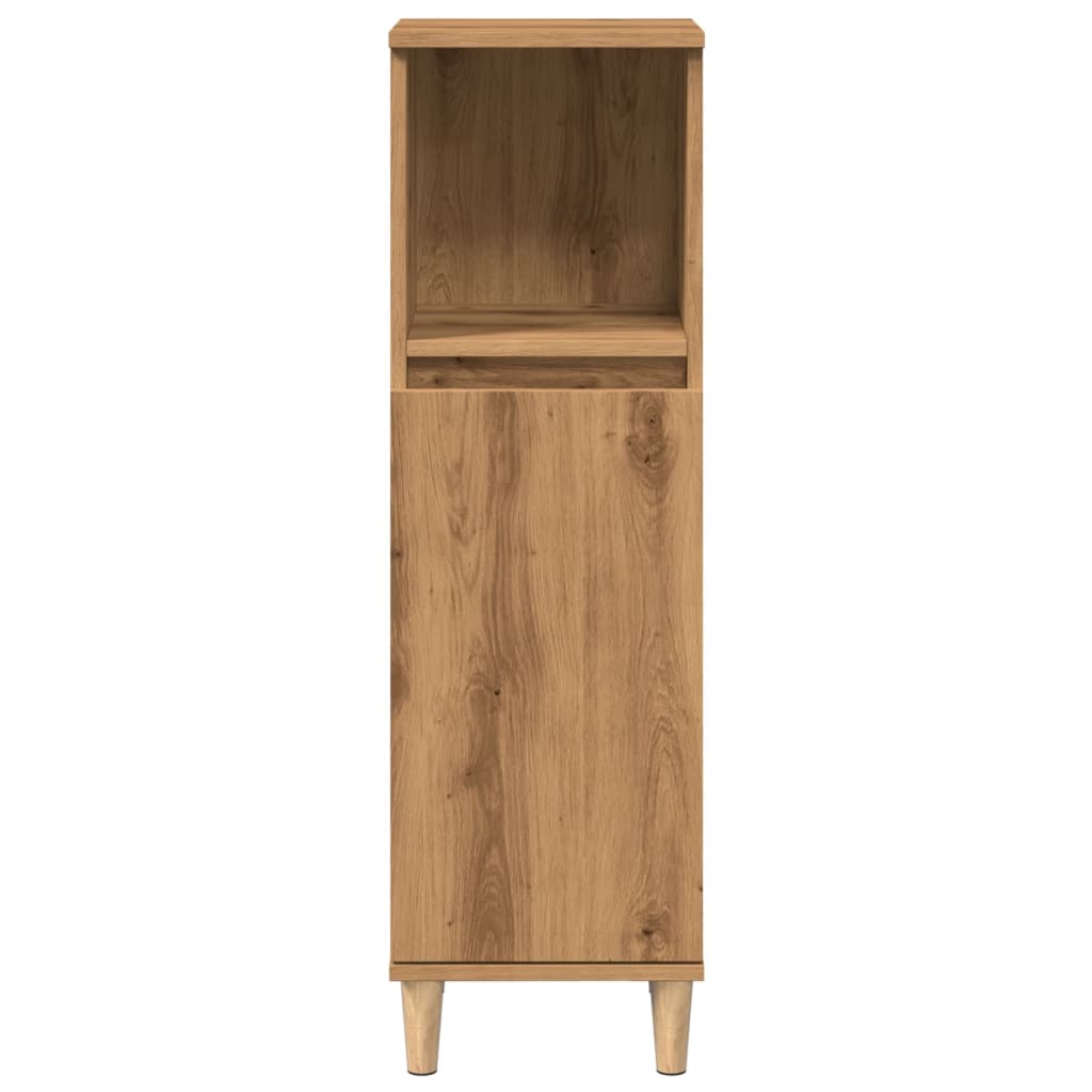 Bathroom Cabinet Artisan Oak 30x30x100 cm Engineered Wood