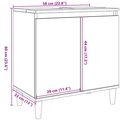 Sink Cabinet Concrete Grey 58x33x60 cm Engineered Wood