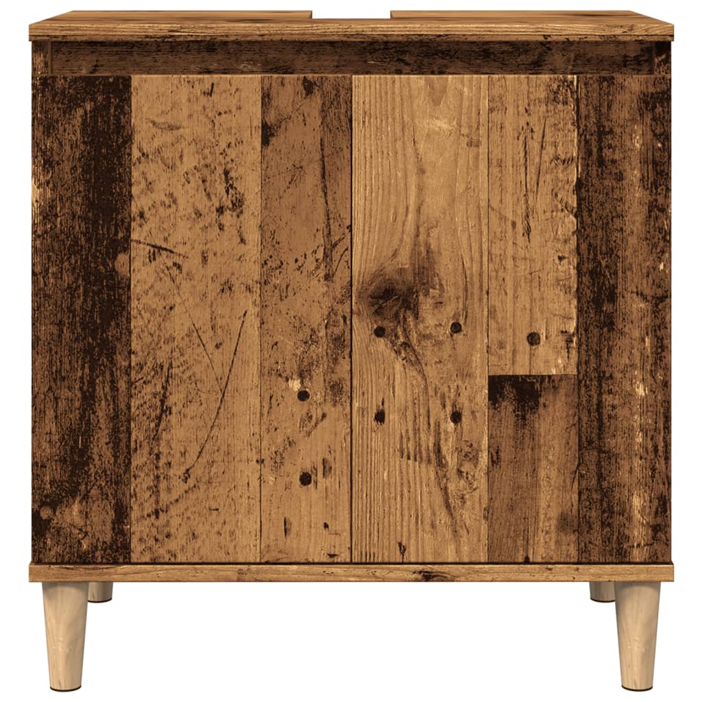 Sink Cabinet Old Wood 58x33x60 cm Engineered Wood