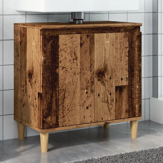 Sink Cabinet Old Wood 58x33x60 cm Engineered Wood